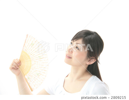 Fan waving with a fan Fan waving with a fan 2809215