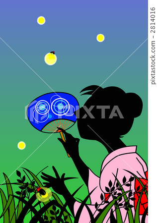 Dancing in the evening with a yukata and a firefly hunting fan. 2814016