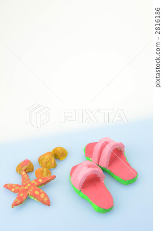 Summer image sandals and starfish and shellfish 2816186