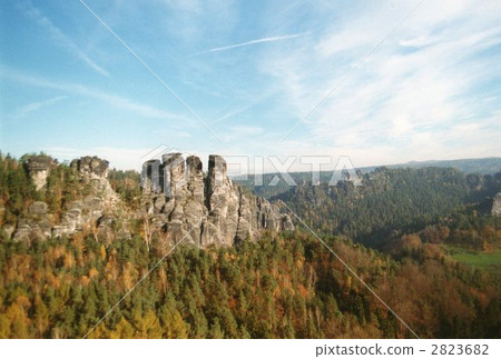 Cliff of the Elbe Valley in the suburb of Germany Dresden 2823682