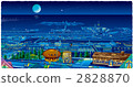 The lights in the city are sparkling, and there is one living in one light. The lights in the city are sparkling, and there is one living in one light. 2828870