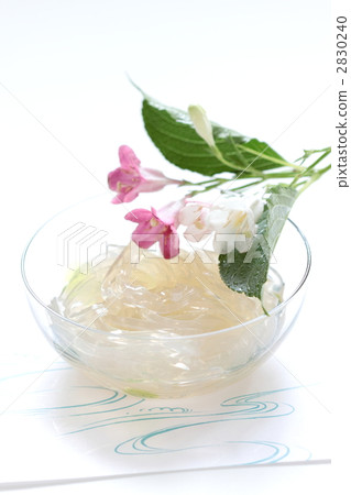 gelidium jelly strips, cool feeling, glass dish 2830240
