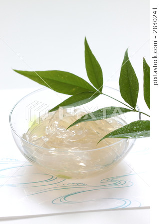 gelidium jelly strips, glass dish, cool feeling 2830241