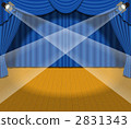 Stage · curtain · spot · blue 2831343