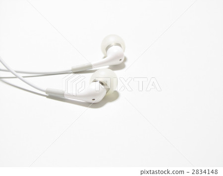 耳機[愛好/音樂圖像] [白色背景/副本空間] 2834148