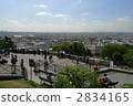 Parisian landscape overlooking the hill of Montmartre 2834165