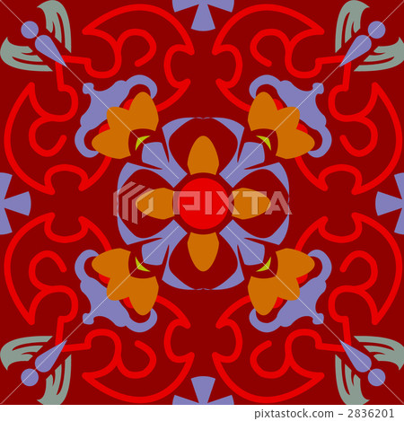 西班牙瓷磚風格“紅色” 2836201