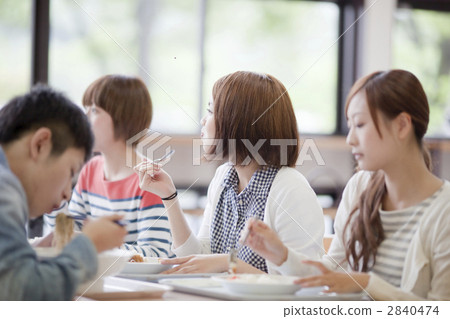 lunch, university student/vocational school student, school cafeteria 2840474