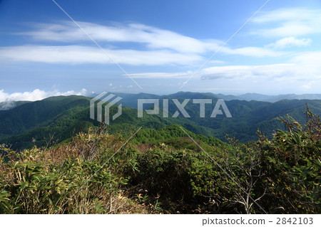 Mountains of the Shirakami mountains from Taiho peak peak Mountains of the Shirakami mountains from Taiho peak peak 2842103