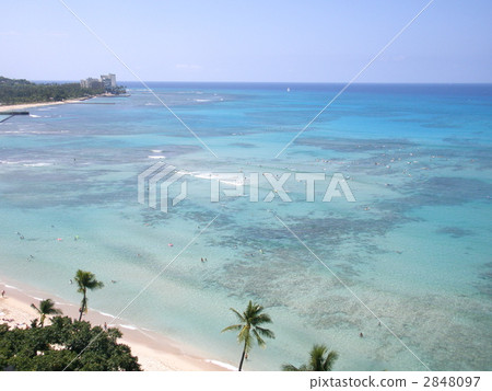 Waikiki Beach and Horizon Line 2848097