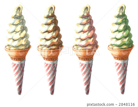 Four kinds of soft cream Four kinds of soft cream 2848116