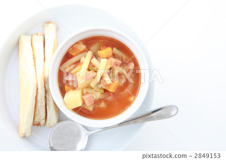 Minestrone午餐套餐的整體視圖 Minestrone午餐套餐的整體視圖 2849153