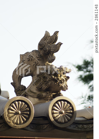 石獅 石獅子 獸面瓦 2861148