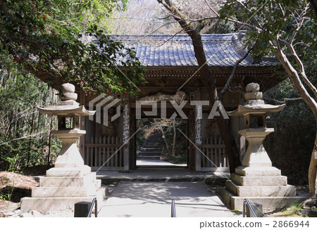 Mikuno-shi Mino Town Shikoku Shrine Place No. 71佛教寺廟Yamidanji寺門 2866944