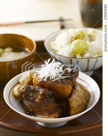 braised pork belly, pork back ribs, shiraga negi 2866990