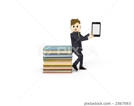 Men holding e-books Men holding e-books 2867063