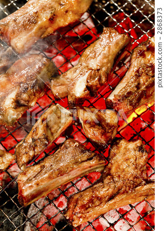 spare rib, grilling, white charcoal 2868373