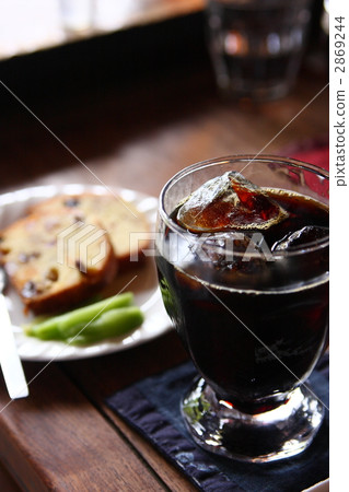 ice coffee, pound cake, dessert 2869244