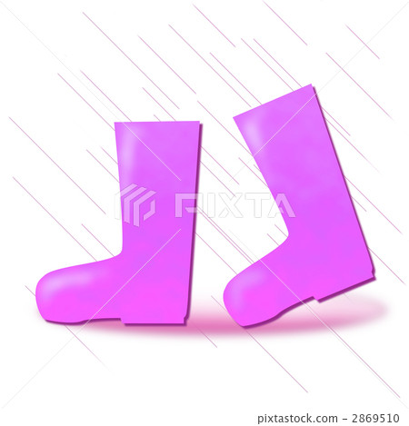 Falling rain and rain shoes pink Falling rain and rain shoes pink 2869510