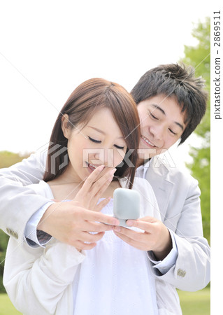 present, proposal, couple 2869511