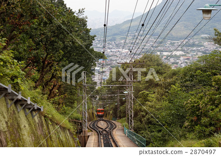 登山鐵路Yachibi纜車和軌道 2870497