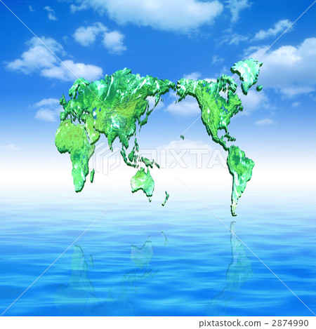 A world map in nature - Stock Illustration [2874990] - PIXTA