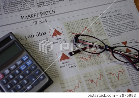 股票圖像圖像英文報紙 2876998