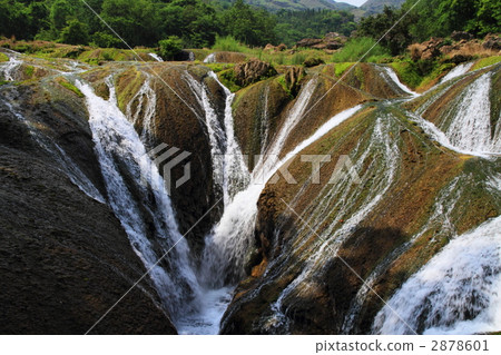 White thread pattern (China Guizhou Province · Huang Fruit Plain Fall Scenic Area · Gin Wall Falls Falls Fall) 2878601
