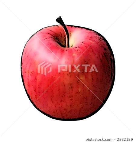 一個蘋果的插圖（沒有陰影） 2882129