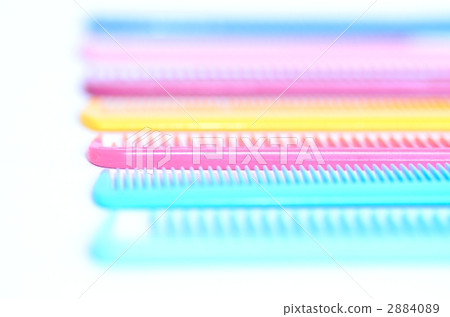 梳子 鮮綠色 淺粉紅色 2884089