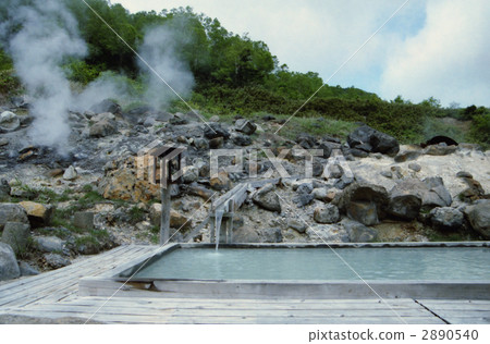 Hotspring, hot spring, open-air bath 2890540