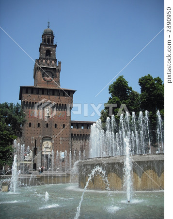 fountain, water fountain, sforza castle 2890950