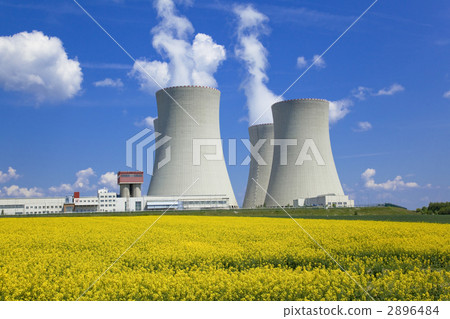 Czech nuclear power plant and rape field Czech nuclear power plant and rape field 2896484