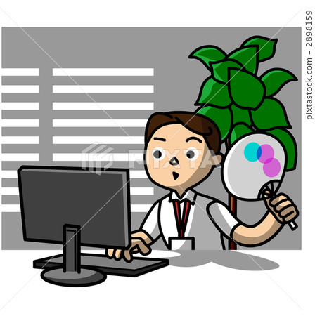 Desk work with Cool Biz 2898159