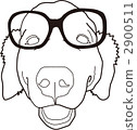 Golden retriever face illustration 2900511
