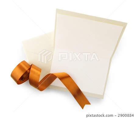Orange ribbon and message card Orange ribbon and message card 2900884