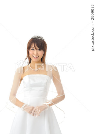 A woman in a white white wedding dress A woman in a white white wedding dress 2909055
