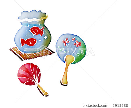 金魚 插圖 扇子 2913388