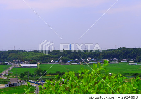 Townscape of village from Terasaki castle ruins and water tower Townscape of village from Terasaki castle ruins and water tower 2924898