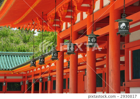 京都平安神宮的走廊 2930817