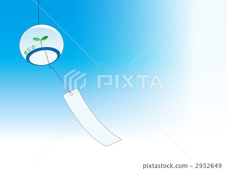 Copy space of blue sky and wind chimes 2932649