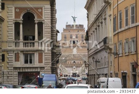 羅馬的天際線景觀Sant'Angelo城堡 羅馬的天際線景觀Sant'Angelo城堡 2933437