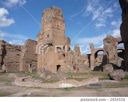 baths of caracalla, old ruin, ancient ruin 2934558