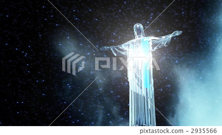 statue of christ, christian statue, emission of light 2935566