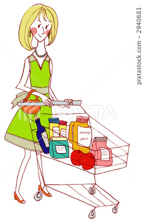 Shopping at supermarkets 2940681