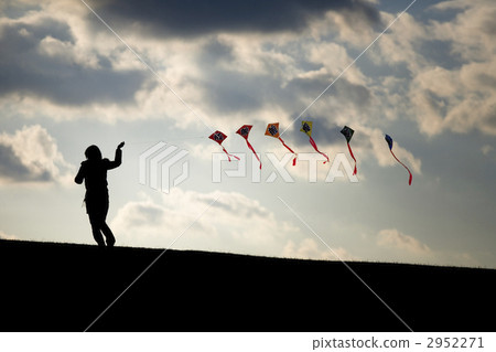 kite flying, reflection, reflexion 2952271