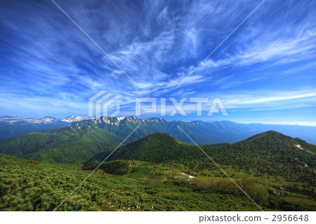從Nipetsotsu和Ishimarake山看到的條紋雲 從Nipetsotsu和Ishimarake山看到的條紋雲 2956648