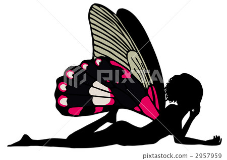 A woman with butterfly's feathers 2957959
