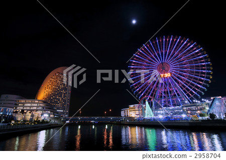 未來港 夜景 商店 2958704