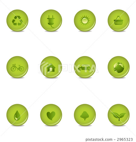 eco, button, buttons - Stock Illustration [2965323] - PIXTA